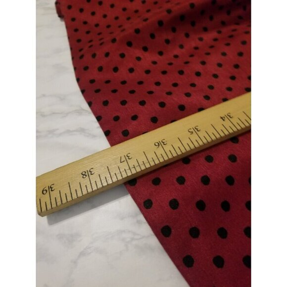 Danny And Nicole Dress Sz 8 Red With Black Polka Dots with black belt Pockets - Picture 11 of 12